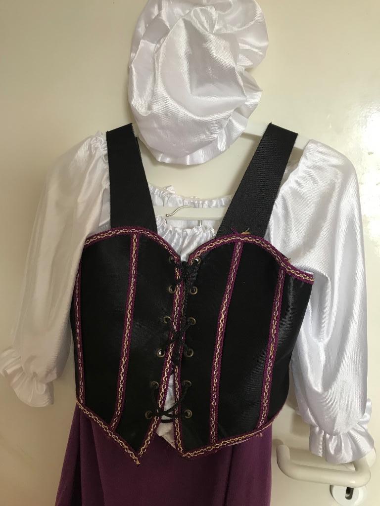 Déguisement enfant LA  PAYSANNE DU Moyen Âge + 8 an, Enlèvement, Utilisé, Fille