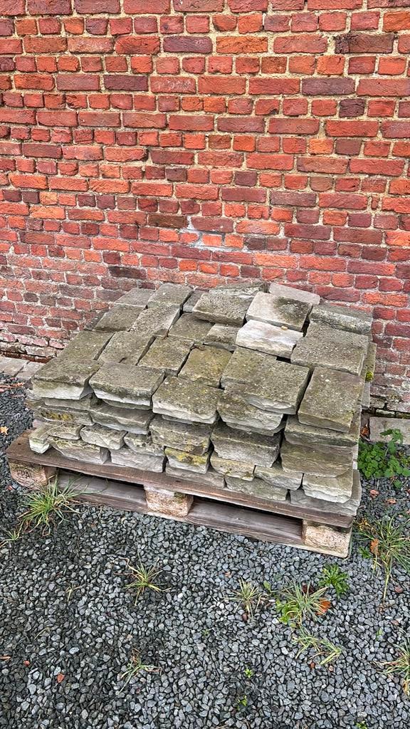 Platte kasseien, Ophalen, Zo goed als nieuw, Natuursteen, Klinkers