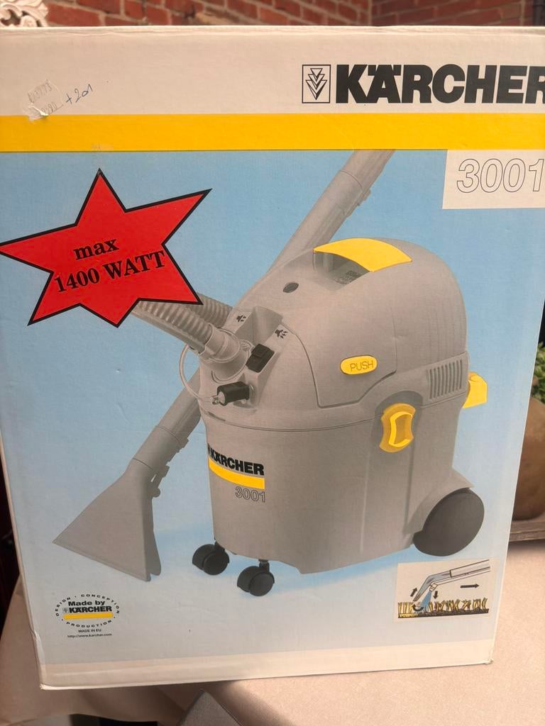 Kärcher 3001 Tapijt / Nat & Droog Stofzuiger – Complete set, Doe-het-zelf en Bouw, Reinigingsmachines, Ophalen, Zo goed als nieuw