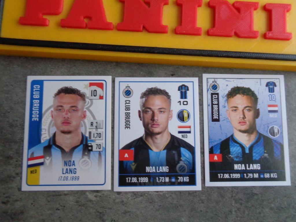 PANINI FOOTBALL 2021 22 23  NOA LANG CLUB BRUGGE 3X, Verzenden