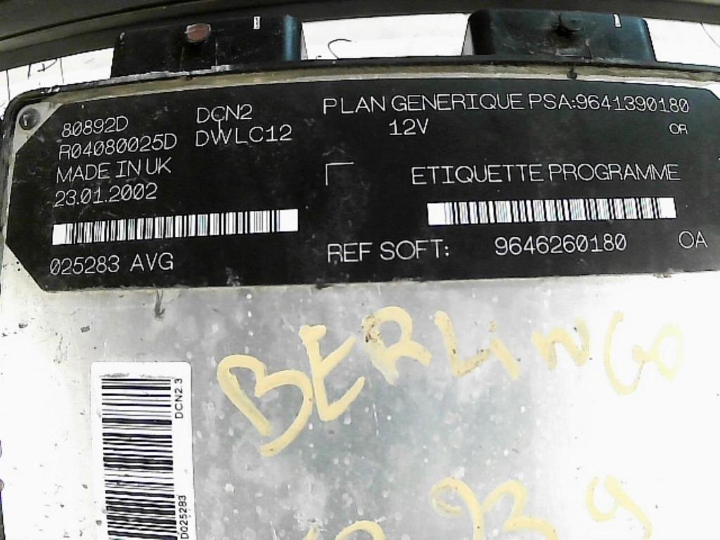 Boitier Moteur Citroën Berlingo 1 phase 1 1.9D (415), Autos : Pièces & Accessoires, Enlèvement ou Envoi, Utilisé, Citroën