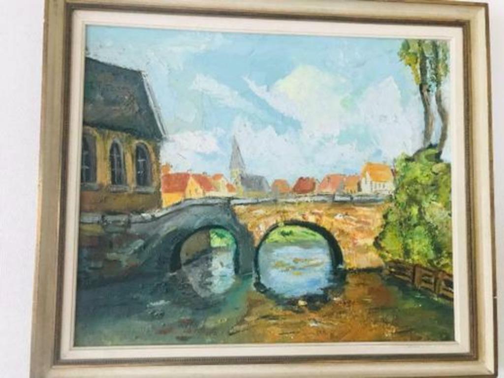 Schilderij dorpszicht, Ophalen