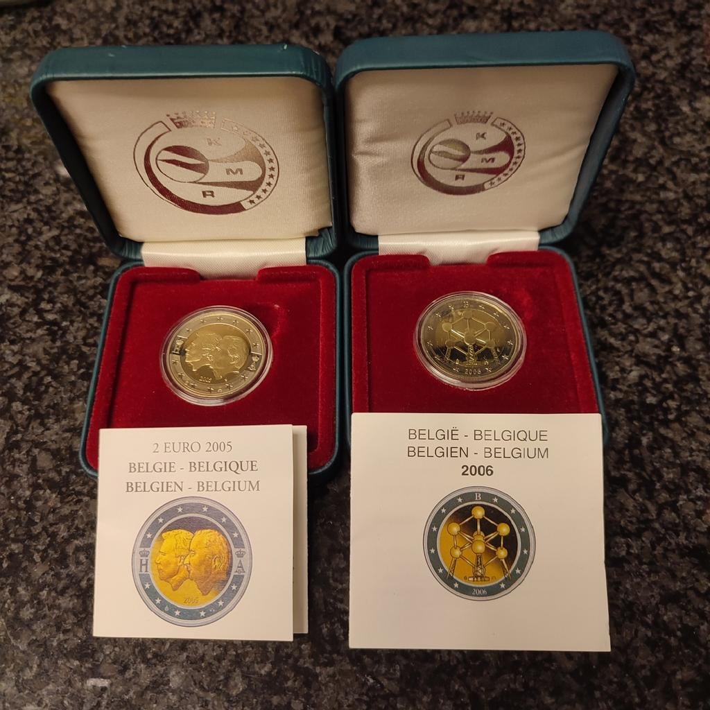 Proofs belgie 2005 en 2006, Ophalen of Verzenden, 2 euro