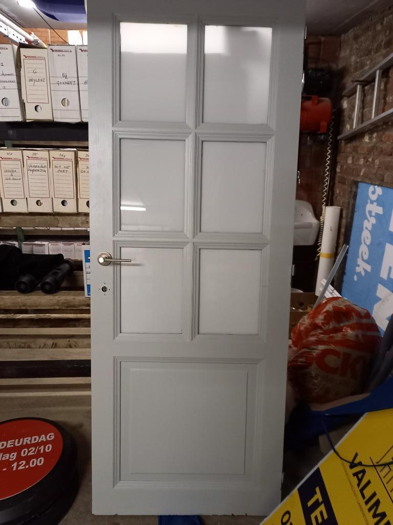 deur, Doe-het-zelf en Bouw, Deuren en Vliegenramen, Gebruikt, Binnendeur, 200 tot 215 cm, Minder dan 80 cm, Hout, Ophalen