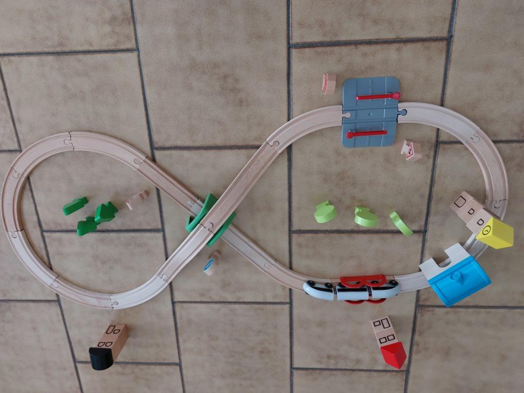 Houten treinset, Kinderen en Baby's, Ophalen, Zo goed als nieuw