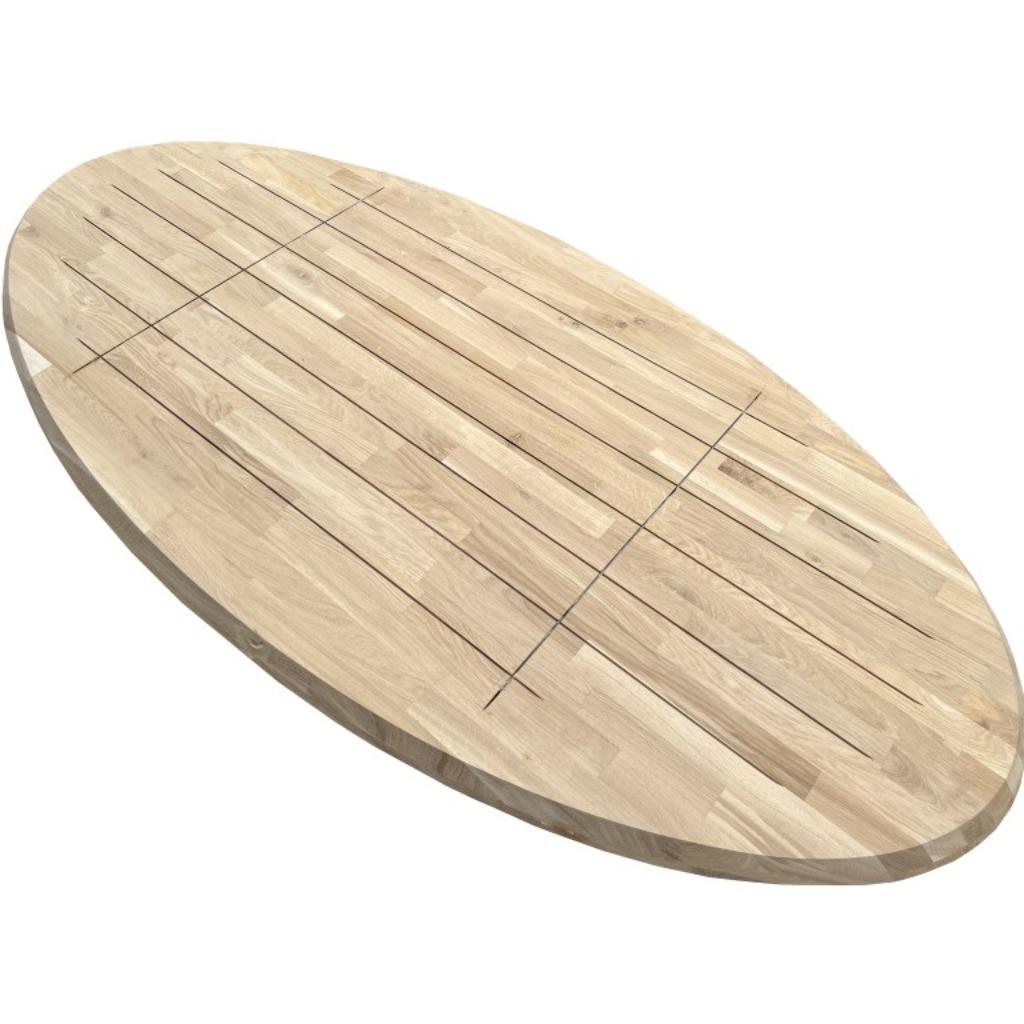 Tafelblad | verjongd | eiken tafel | eettafel | tafel | eike, Huis en Inrichting, Ophalen, Nieuw, Ovaal, Eikenhout