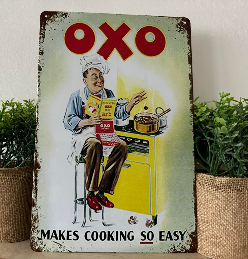 Panneau d'affichage en métal OXO, Collections, Enlèvement ou Envoi, Neuf, Panneau publicitaire