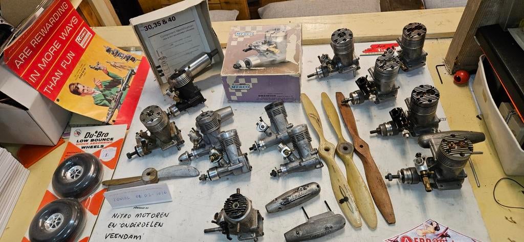 Old school Merco motoren, Ophalen of Verzenden, Gebruikt, Nitro, RTF (Ready to Fly)