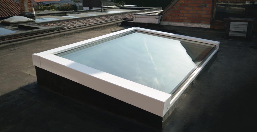 Lanterneau plat/lucarne/fenêtre de toit plat en ALUMINIUM, Bricolage & Construction, Neuf, Enlèvement ou Envoi, Lucarne, 160 cm ou plus