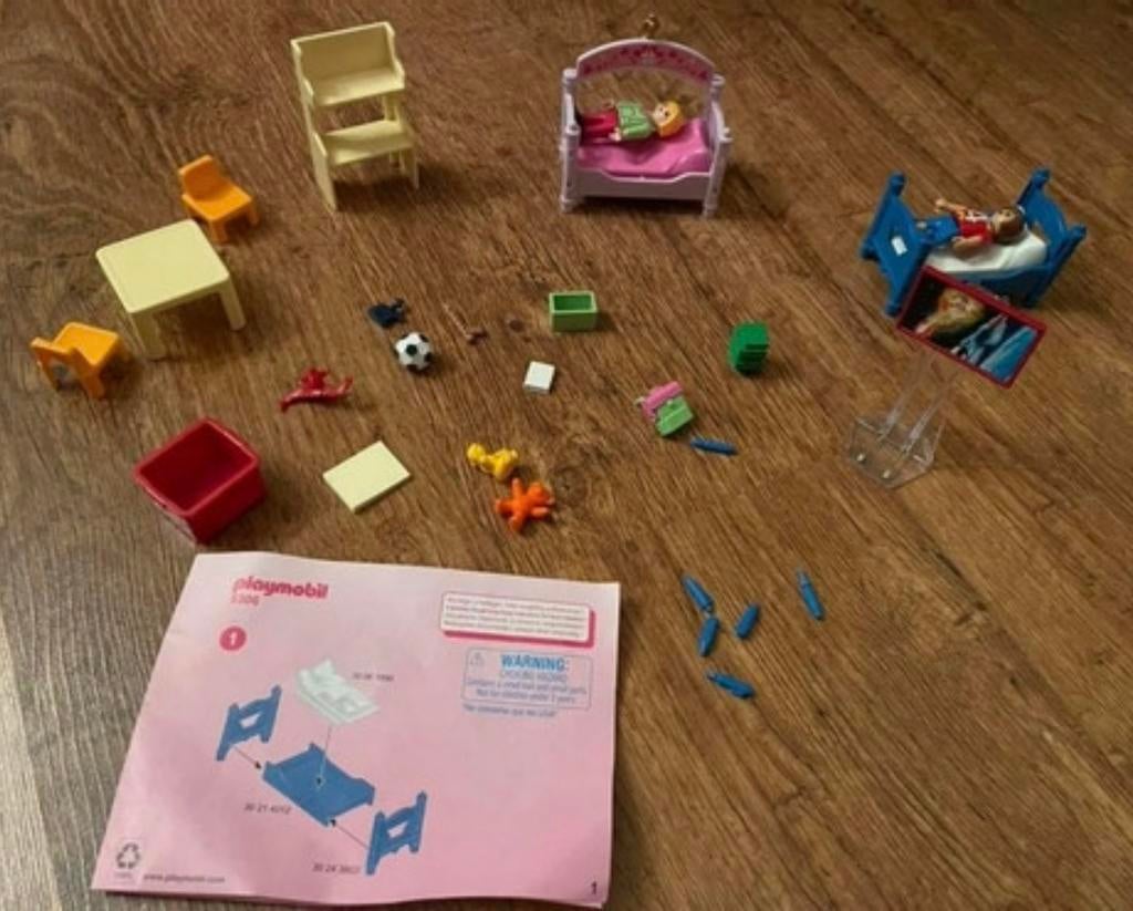 Playmobil Dollhouse Kinderkamer met stapelbed 5306, Ophalen of Verzenden, Zo goed als nieuw, Complete set