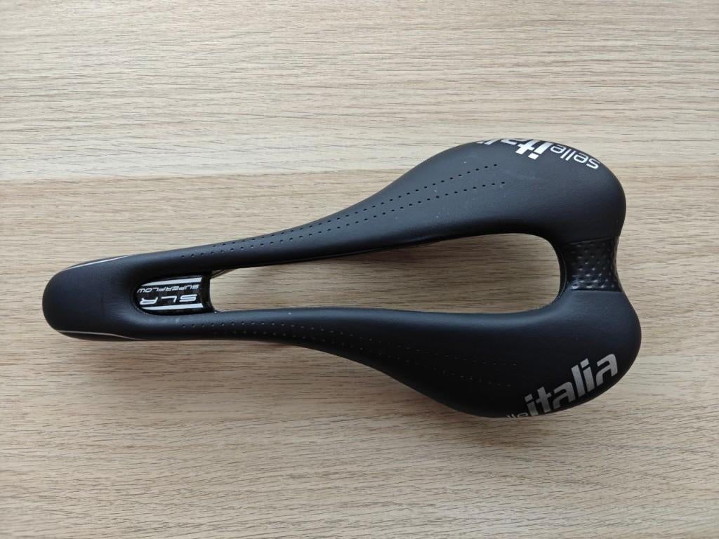 Selle Italia SLR Ti 316 Superflow fietszadel, Vélos & Vélomoteurs, Enlèvement, Comme neuf, Selle, Selle Italia