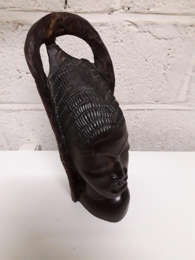 Sculpture bois tête de femme africaine, Antiek en Kunst, Kunst | Beelden en Houtsnijwerken, Ophalen