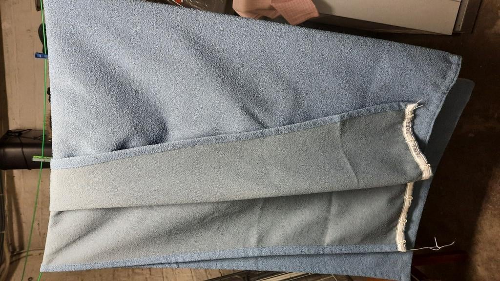 Tentures gris bleu, Enlèvement, Comme neuf, Bleu