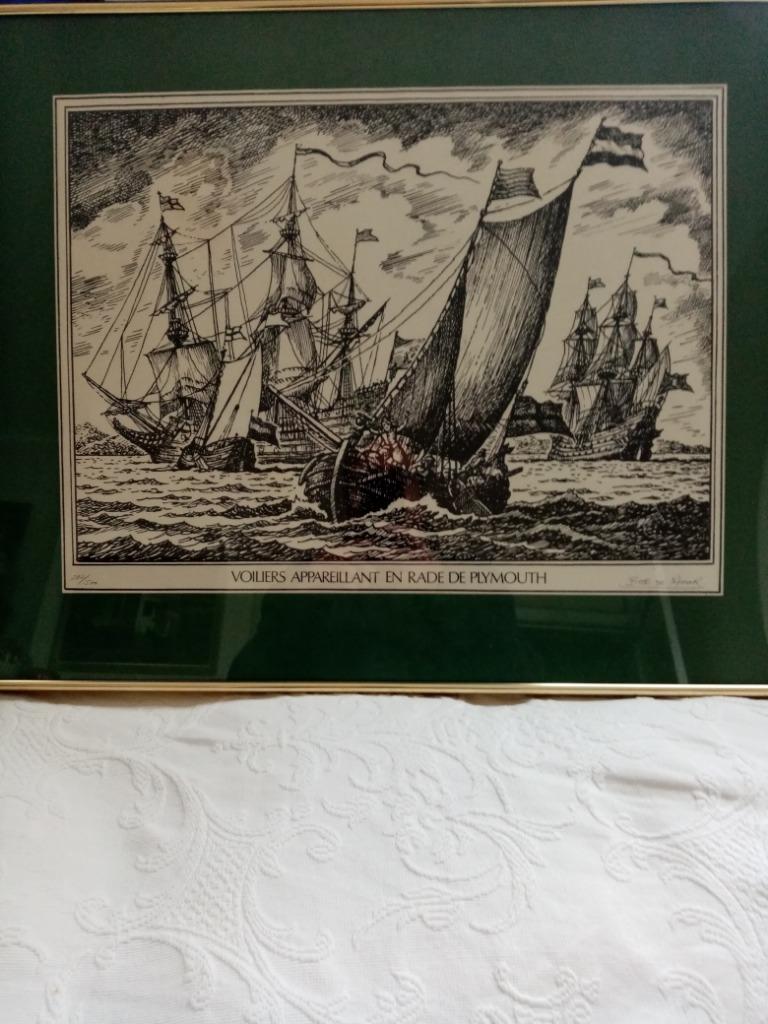 Zwart-wit zeefdruk van Bob de Moor 287/500 1986s, Ophalen