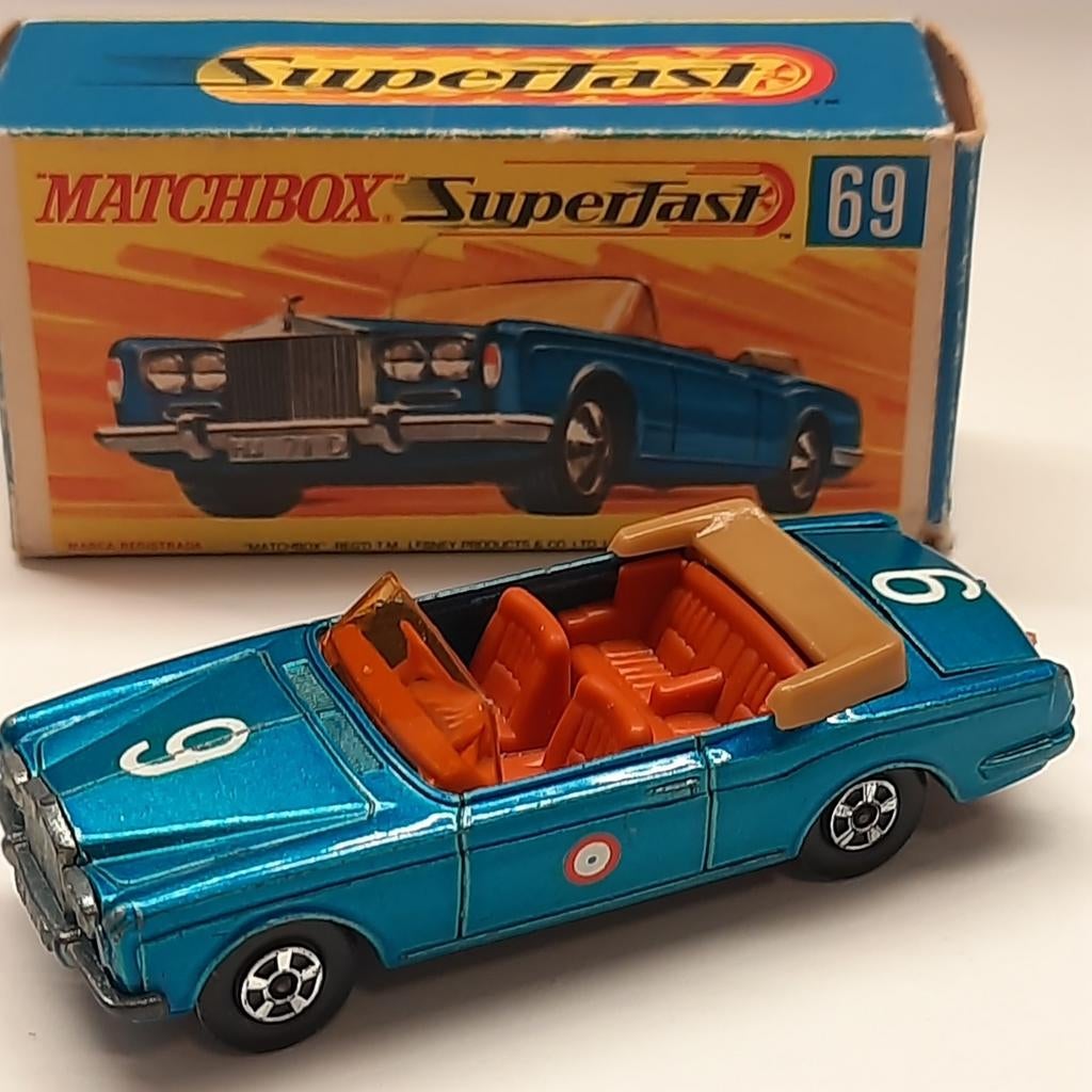 MATCHBOX nr.69 ROLLS ROYCE CABRIO. UK 1969., Hobby en Vrije tijd, Modelauto's | 1:87, Zo goed als nieuw, Auto, Matchbox, Ophalen