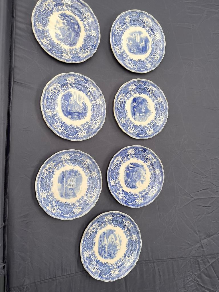 Vintage blauw-wit wandborden – Villeroy & Boch Burgenland, Antiek en Kunst, Antiek | Wandborden en Tegels, Ophalen of Verzenden