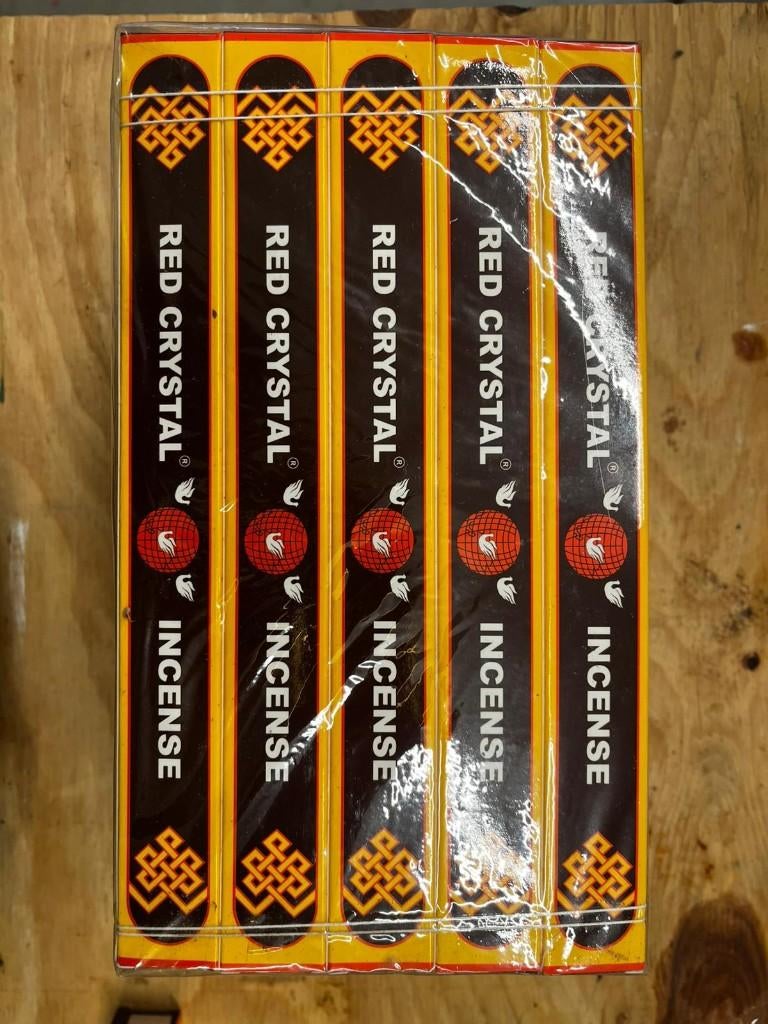Encens tibétain en cristal rouge, Enlèvement, Neuf