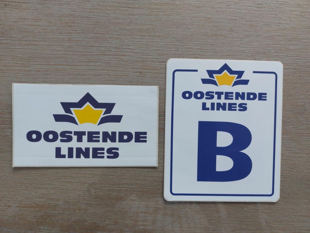 2 zelfklevers Oostende Lines, Verzamelen, Verzenden