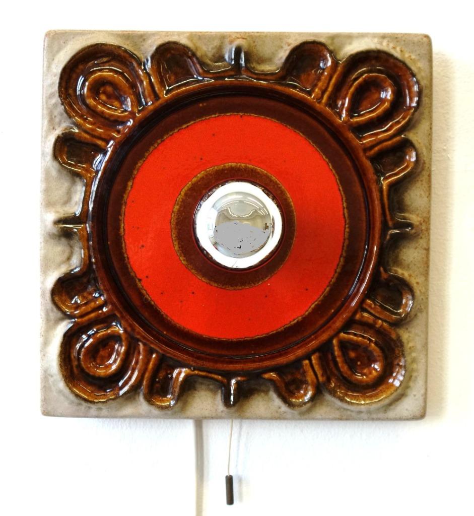 Vintage Kaiser Idell Fat Lava keramiek wandlamp Space Age, Ophalen of Verzenden, Gebruikt, Vintage Fat Lava design lamp Space Age Pop Art