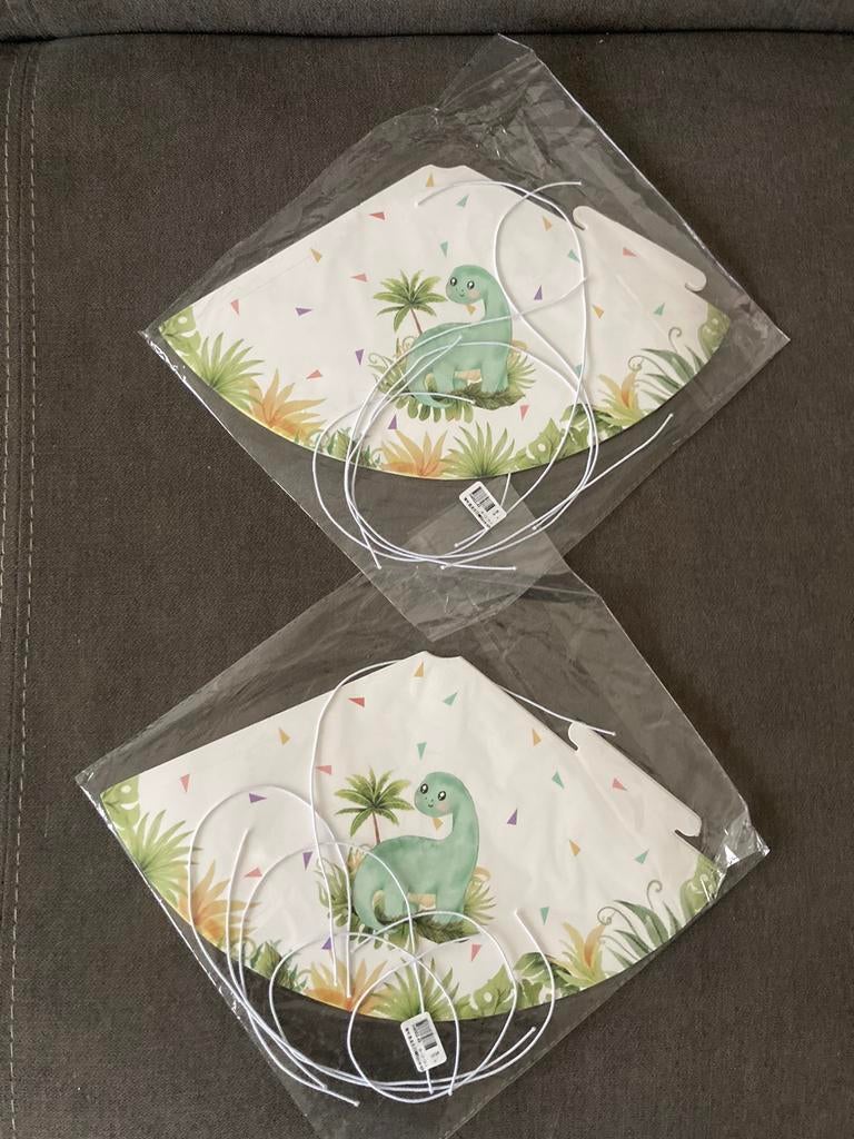 Nieuw 10 dino feesthoedjes, Ophalen of Verzenden, Nieuw