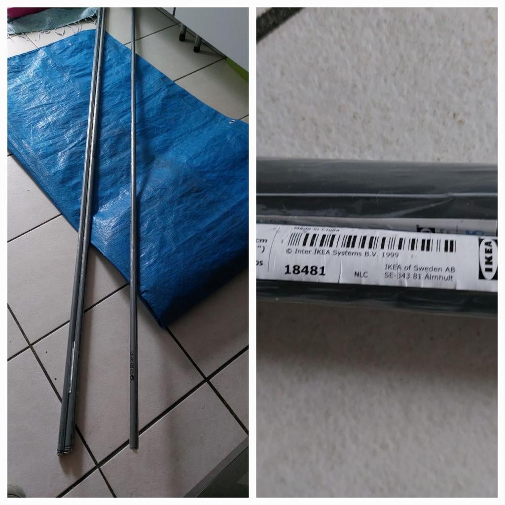 Tuyau pour rideaux des che Ikea la pièce 2€, Ophalen, Zo goed als nieuw