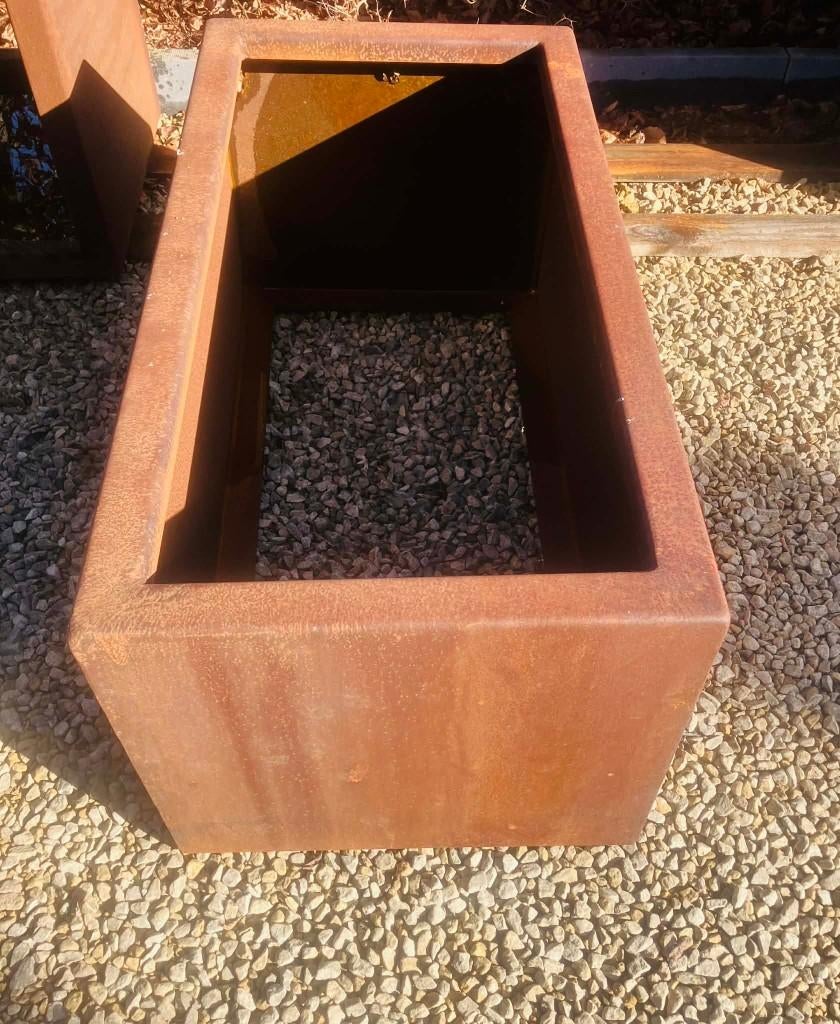 Jardinière acier corten 3 mm épaisseur, Enlèvement, Rectangulaire, Jardin