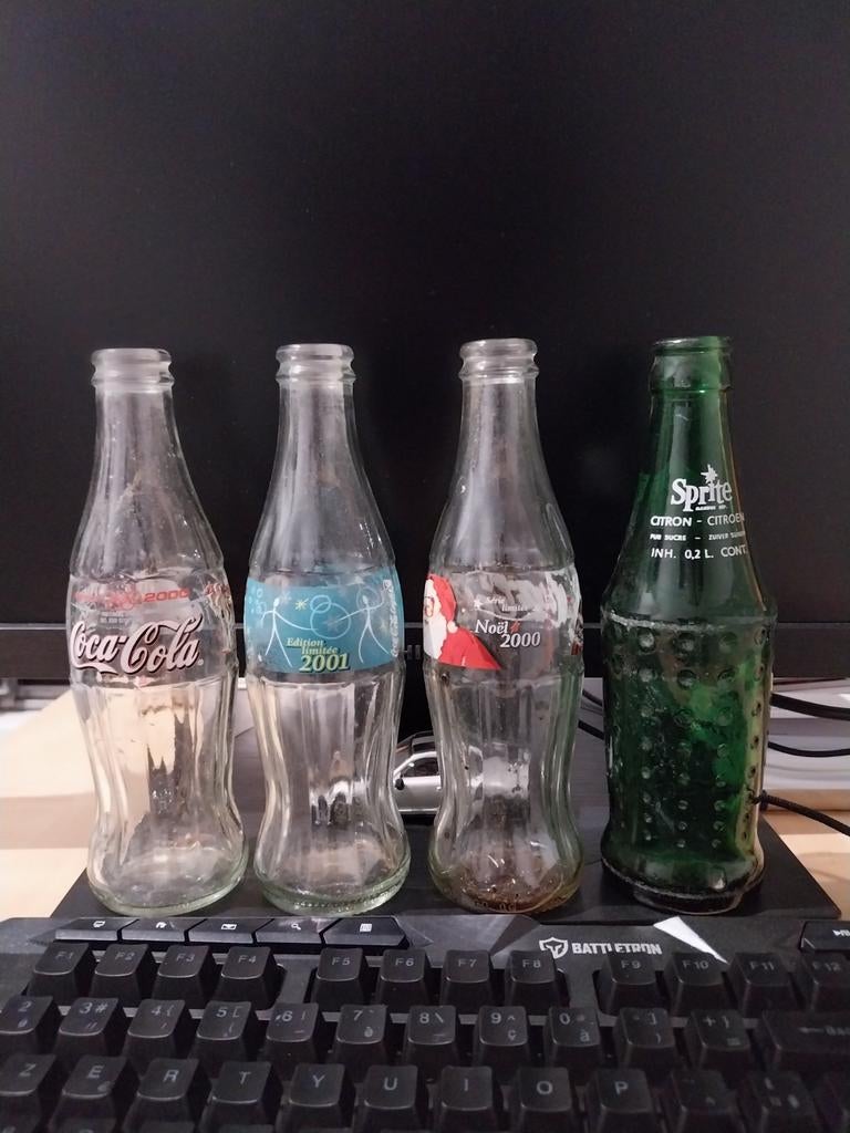 Bouteilles de Coca-Cola et de sprite 11 au total, Collections, Enlèvement, Utilisé, Verre à soda