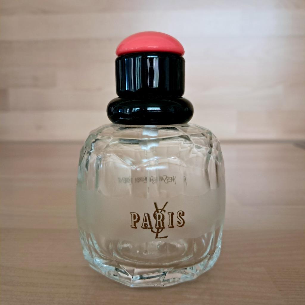 Eau de toilette Yves Saint Laurent Paris 75 ml (flacon vide), Collections, Enlèvement ou Envoi, Utilisé, Bouteille de parfum