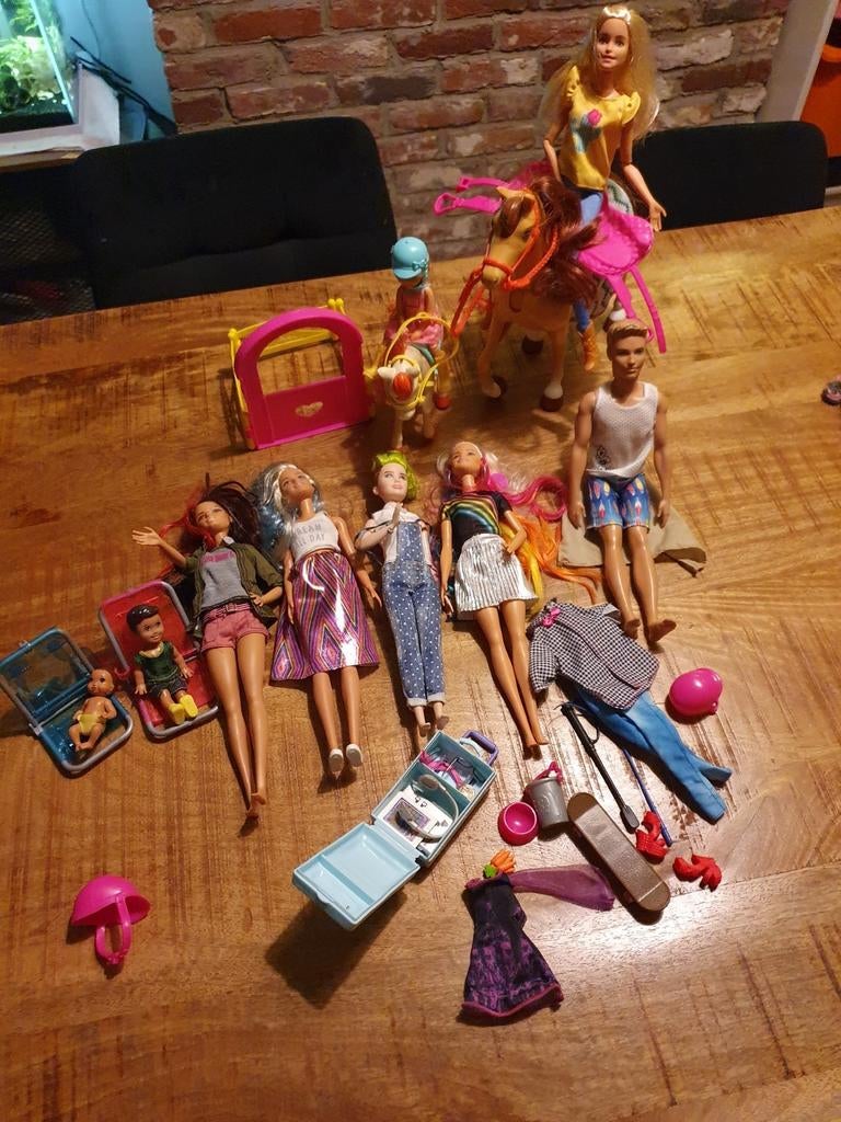 Vele barbie, diertjes,  spulletjes, enz..., Enlèvement, Comme neuf, Barbie
