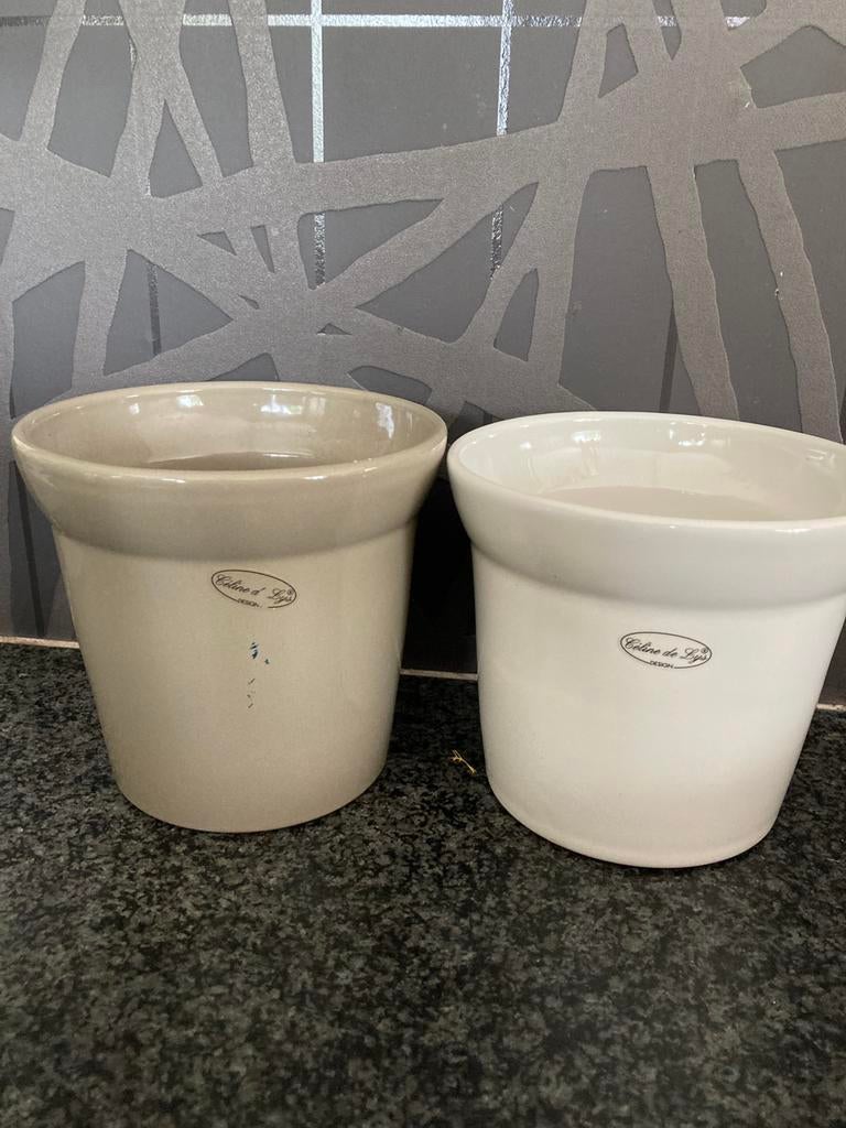 Orchidee potten/ vazen van celine de Lys, Tuin en Terras, Bloempotten, Ophalen, Zo goed als nieuw