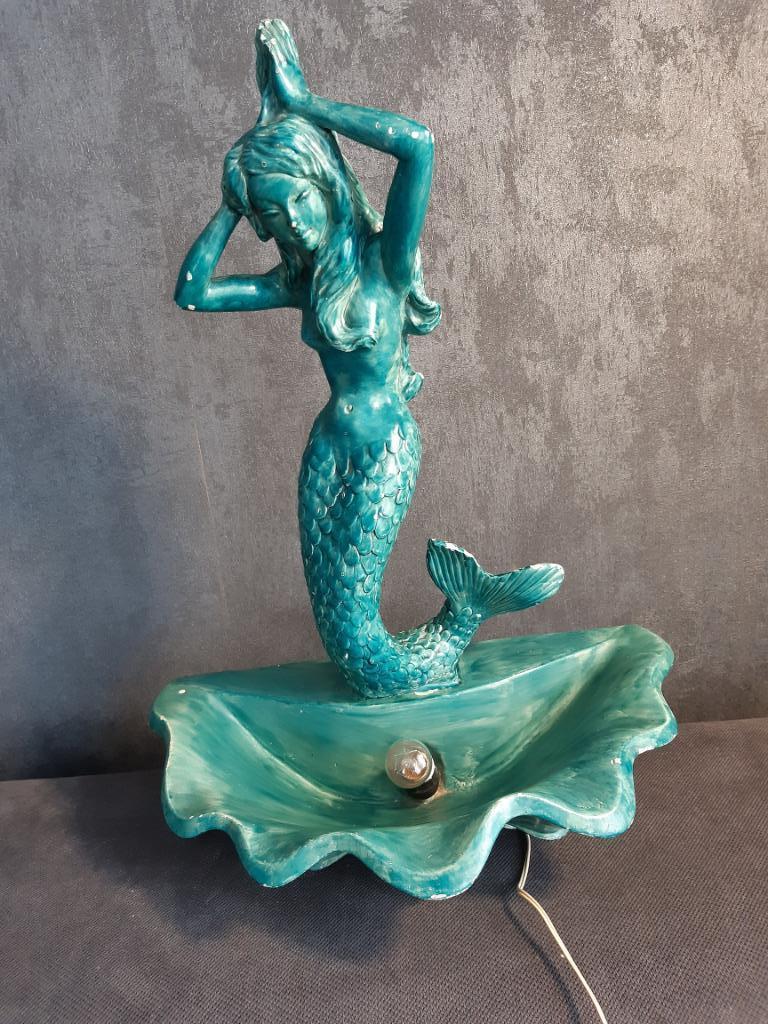 LAMPE MURALE UNIQUE EN FORME DE SIRÈNE VINTAGE DE MARQUE ANC, Maison & Meubles, Enlèvement, Utilisé, Autres matériaux