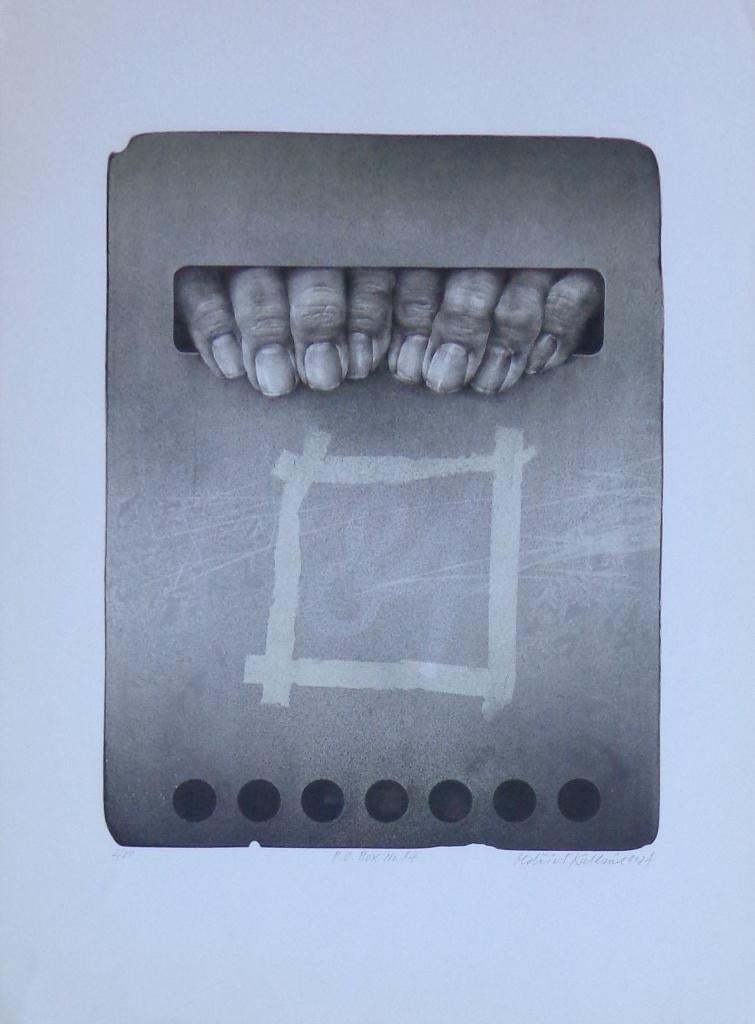OLDRICH KULHANEK / P.O. BOX n 84 / KLEURLITHO / 70x51cm SIG, Ophalen of Verzenden