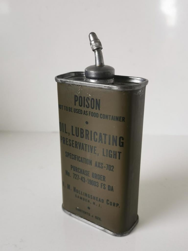 boîte militaire vintage d'huile lubrifiante WW2, Enlèvement ou Envoi