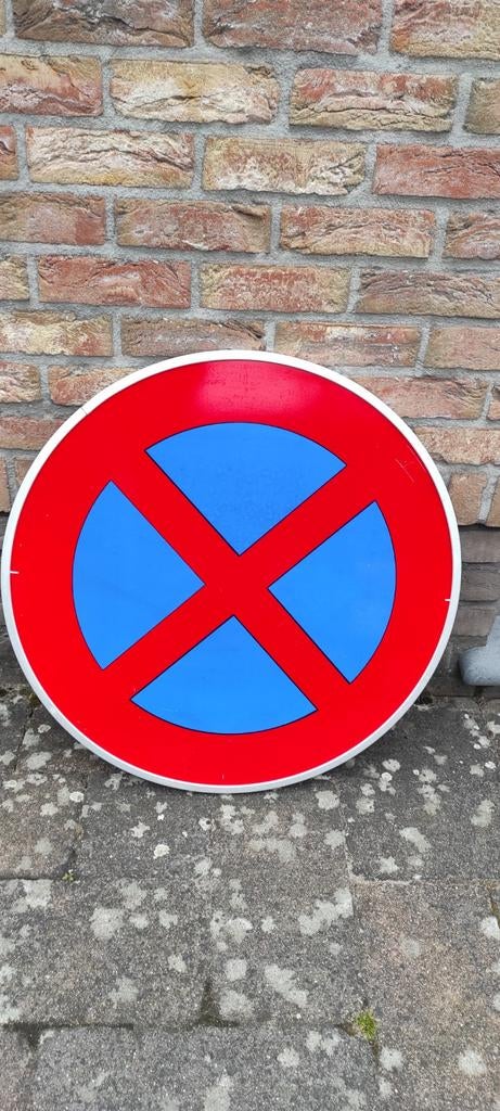 Verkeersbord E3 stilstaan en parkeren verboden 70cm diameter, Ophalen