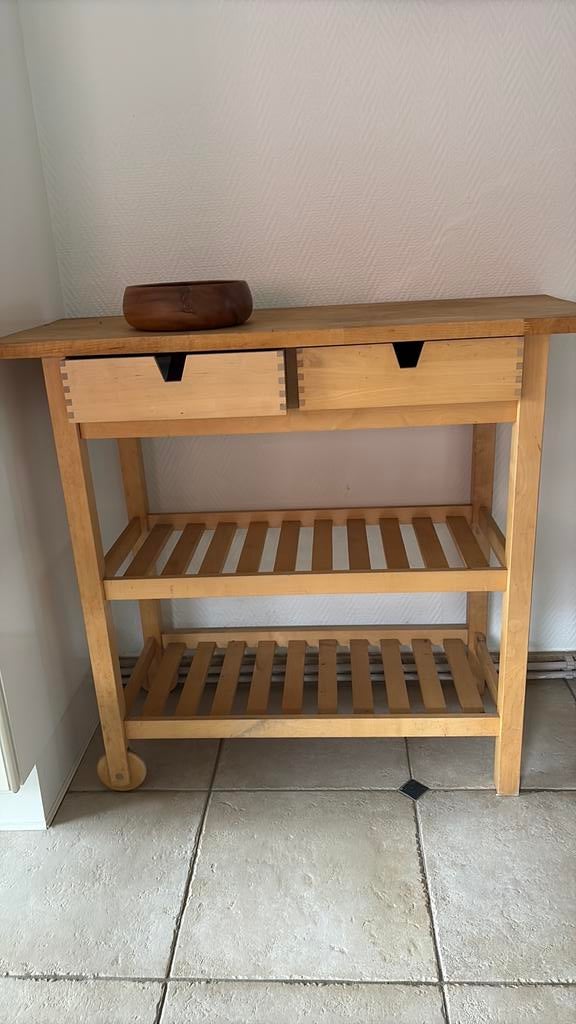 Desserte en bois, Enlèvement, Utilisé