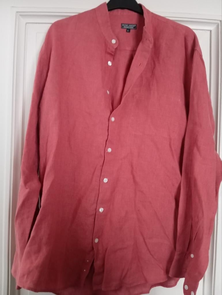 Vêtements commerciaux ROWLANDS - chemise en lin rose, L, Enlèvement ou Envoi
