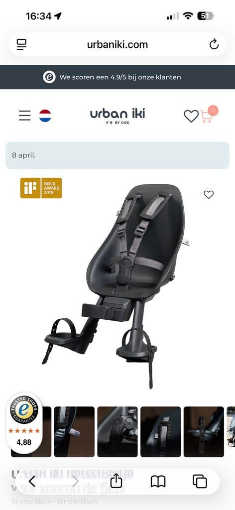 Kinder zitje voor vooraan op de fiets, Fietsen en Brommers, Fietsaccessoires | Fietsstoeltjes, Ophalen, Nieuw