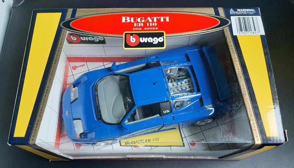 Burago Special Collection Bugatti EB110 blauw, Ophalen, Nieuw, Auto, Burago