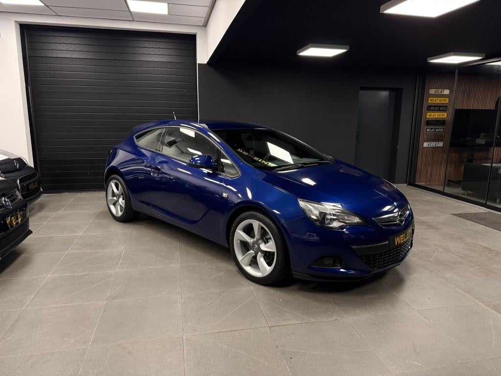 OPEL ASTRA GTC 1.4 LITER TURBO BENZINE/2014/TOP STAAT, Bluetooth, Euro 5, Zwart, Blauw