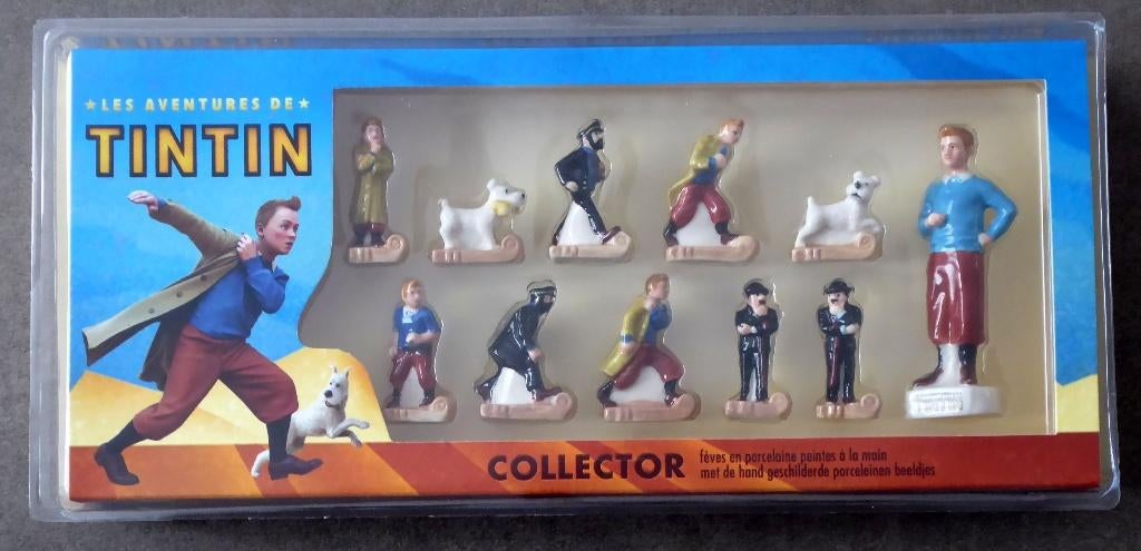 Kuifje verzamelbox 10 porseleinen bonen+1 reus - 2013, Ophalen of Verzenden