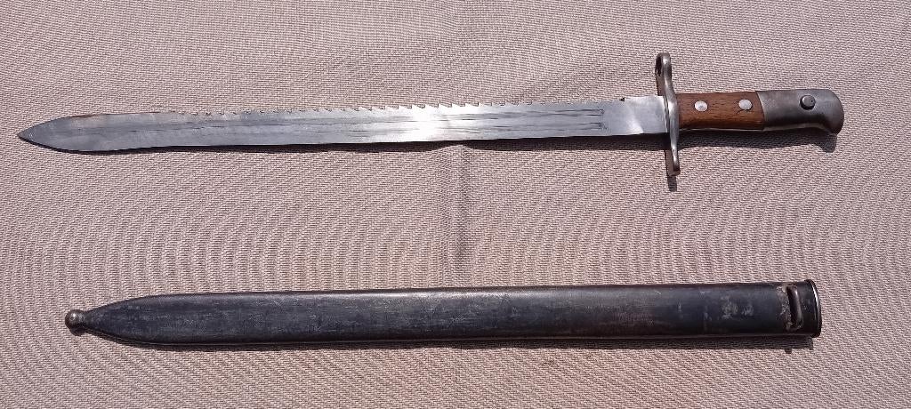 Grande baïonnette suisse en dents de scie, Collections, Enlèvement ou Envoi, Armée de terre, Couteau ou Poignard