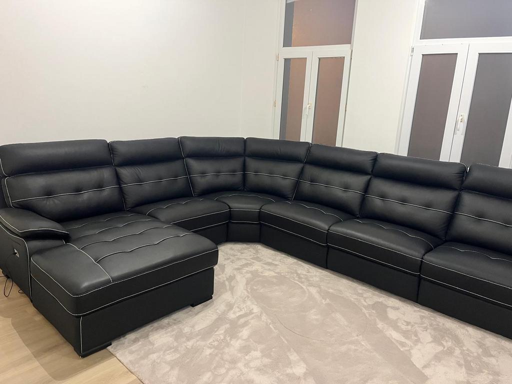 Set en cuir, Maison & Meubles, Canapés | Coins salons complets, Enlèvement, Utilisé