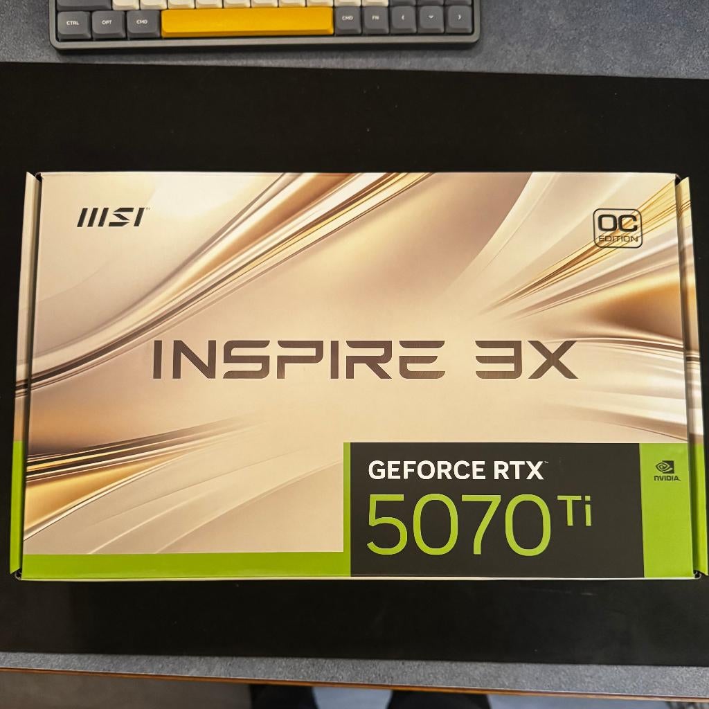 RTX 5070 Ti - MSI Inspire 3x OC PLUS, Informatique & Logiciels, Cartes vidéo, Enlèvement ou Envoi, Comme neuf, PCI-Express 5, Nvidia