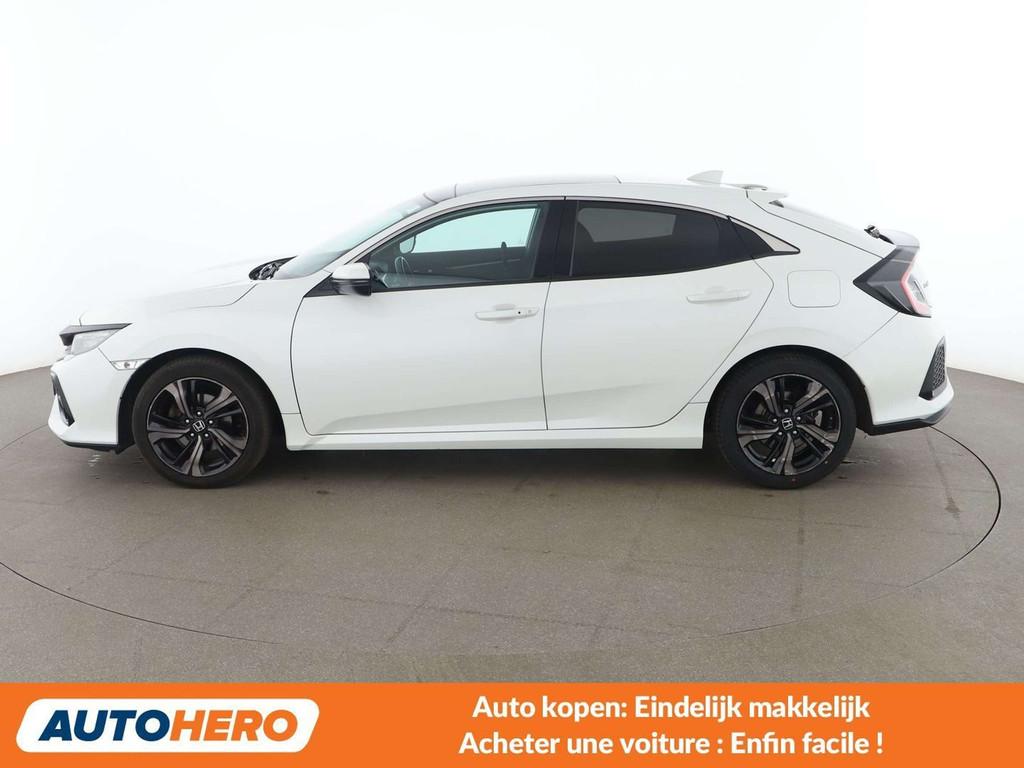Honda Civic 1.0 VTEC Executive Premium (bj 2017), Auto's, Voorwielaandrijving, Adaptive Cruise Control, Gebruikt, Zwart