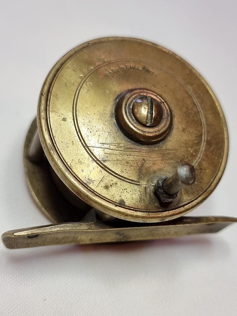 Antique moulinet pêche à la mouche Made in England, Enlèvement ou Envoi, Utilisé, Moulinet