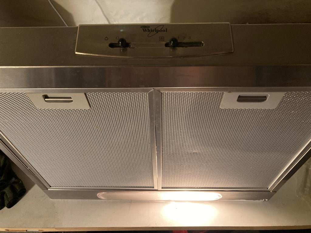 Hotte cuisine Whirlpool 60cm, Electroménager, Moteur, Hotte murale, Enlèvement, Utilisé