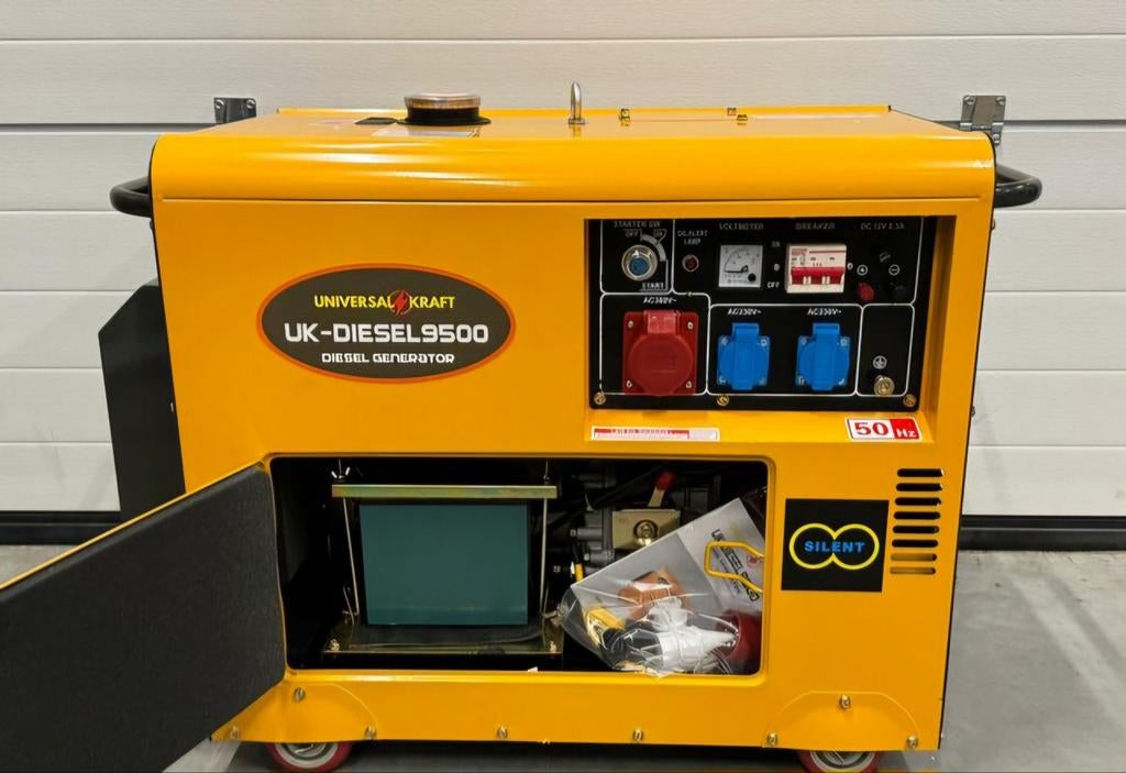 Stroomgroep/generator Diesel 9500w 11.9kva nieuw gratis bezo, Doe-het-zelf en Bouw, Dieselolie, Geluidgedempt, Nieuw, Ophalen of Verzenden