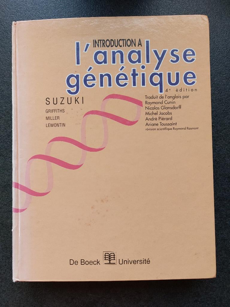 Introduction à l’analyse génétique (4e Edition) - De Boeck, Livres, Science, Utilisé, De boeck, Enlèvement, Autres sciences