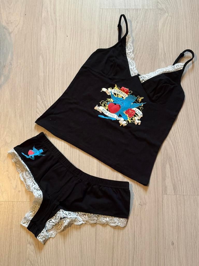 Nieuw zwart setje van B (M)., Kleding | Dames, Ondergoed en Lingerie, Ophalen of Verzenden, Zwart, Setje