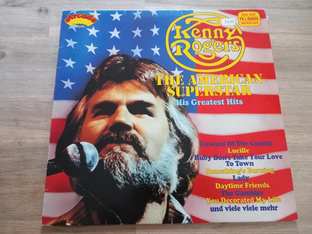 LP vinyle Kenny Rogers The American Superstar Country Hits, Enlèvement ou Envoi, 12 pouces